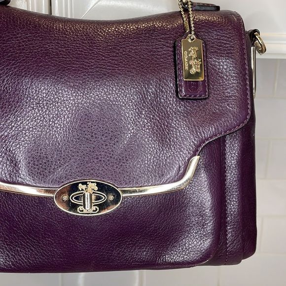 Coach Madison Sadie Flap Leather Crossbody Convertible Satchel Bag - Picture 4 of 16